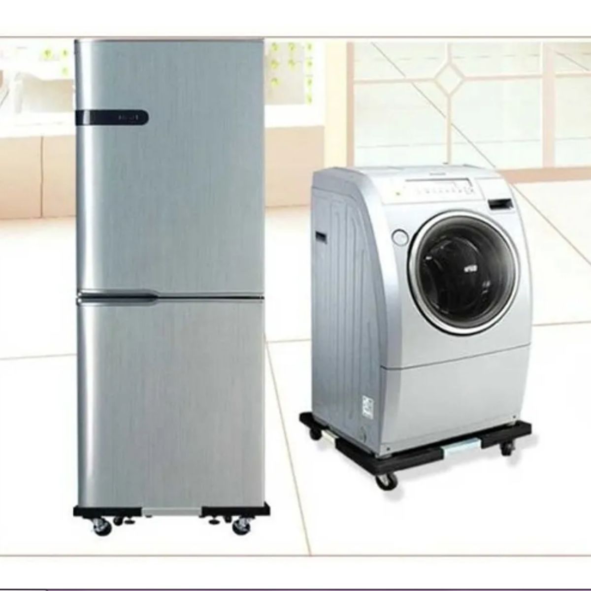GENERICO - Base Para Lavadora Cocina Refrigerador Ajustable 80 X 80 Cm