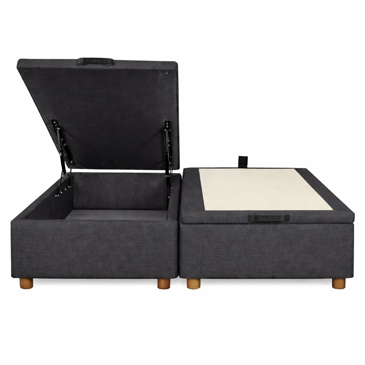 GENERICO - Base Baul 2 Plazas Onyx Con Sistema Hidráulico Color Gris Grafito