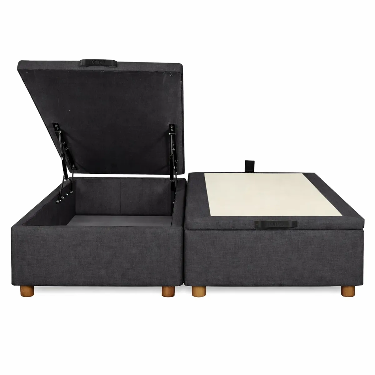 GENERICO - Base Baul 2 Plazas Onyx Con Sistema Hidráulico Color Gris Grafito