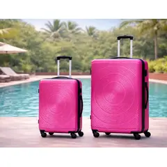 GENERICO - Pack de 2 Maletas Rigidas 10 kg y 18 kg Cabina y Medina Fucsia