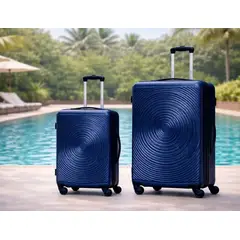 GENERICO - Pack de 2 Maletas Rigidas 10 kg y 18 kg Cabina y Medina Azul