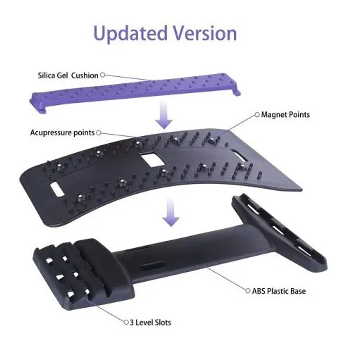 GENERICO - Masajeador Lumbar Corrector De Espalda Estiramiento Magic