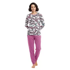 TOP - Pijama Largo Algodón Mujer Invierno Hello Kitty C3