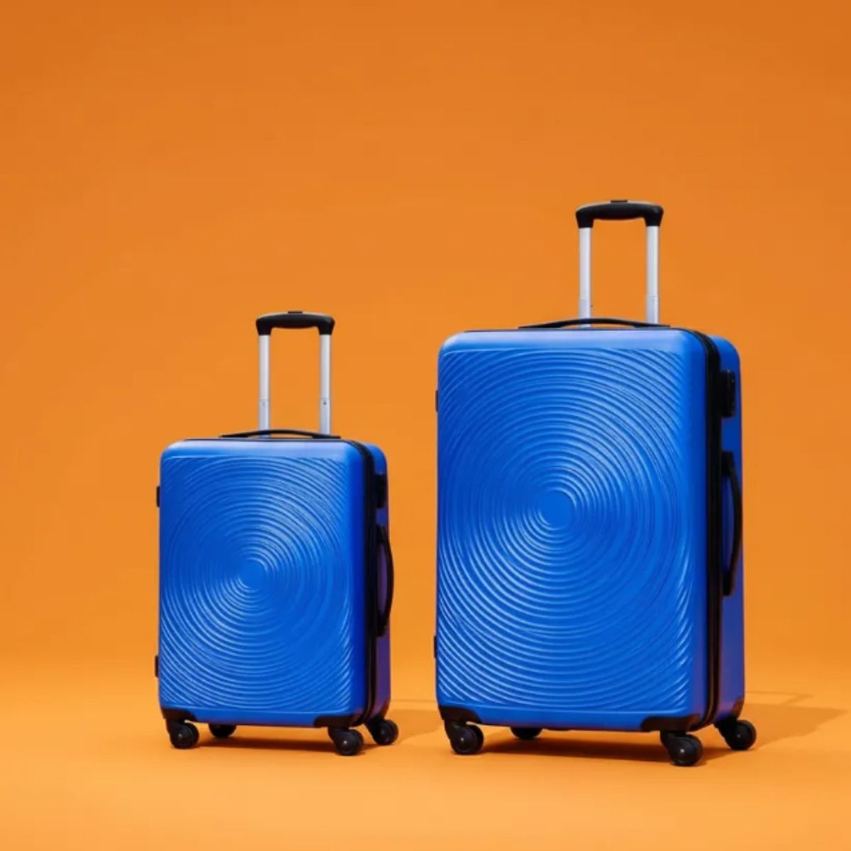 GENERICO - Pack de 2  Maletas Rigidas 10 kg y 18 kg Cabina y Medina Azul Acero