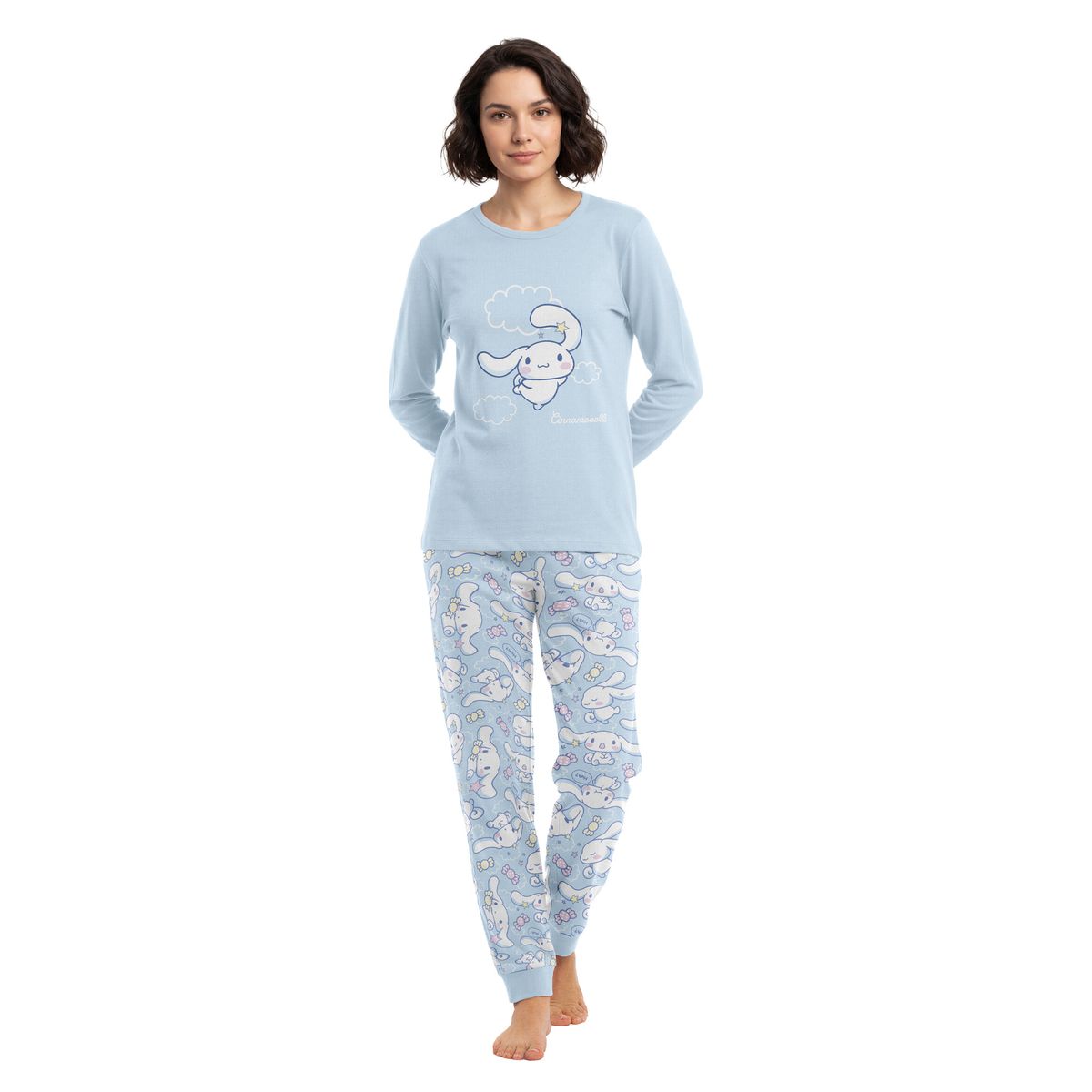 TOP - Pijama Largo Algodón Mujer Invierno Cinnamoroll C4 Top