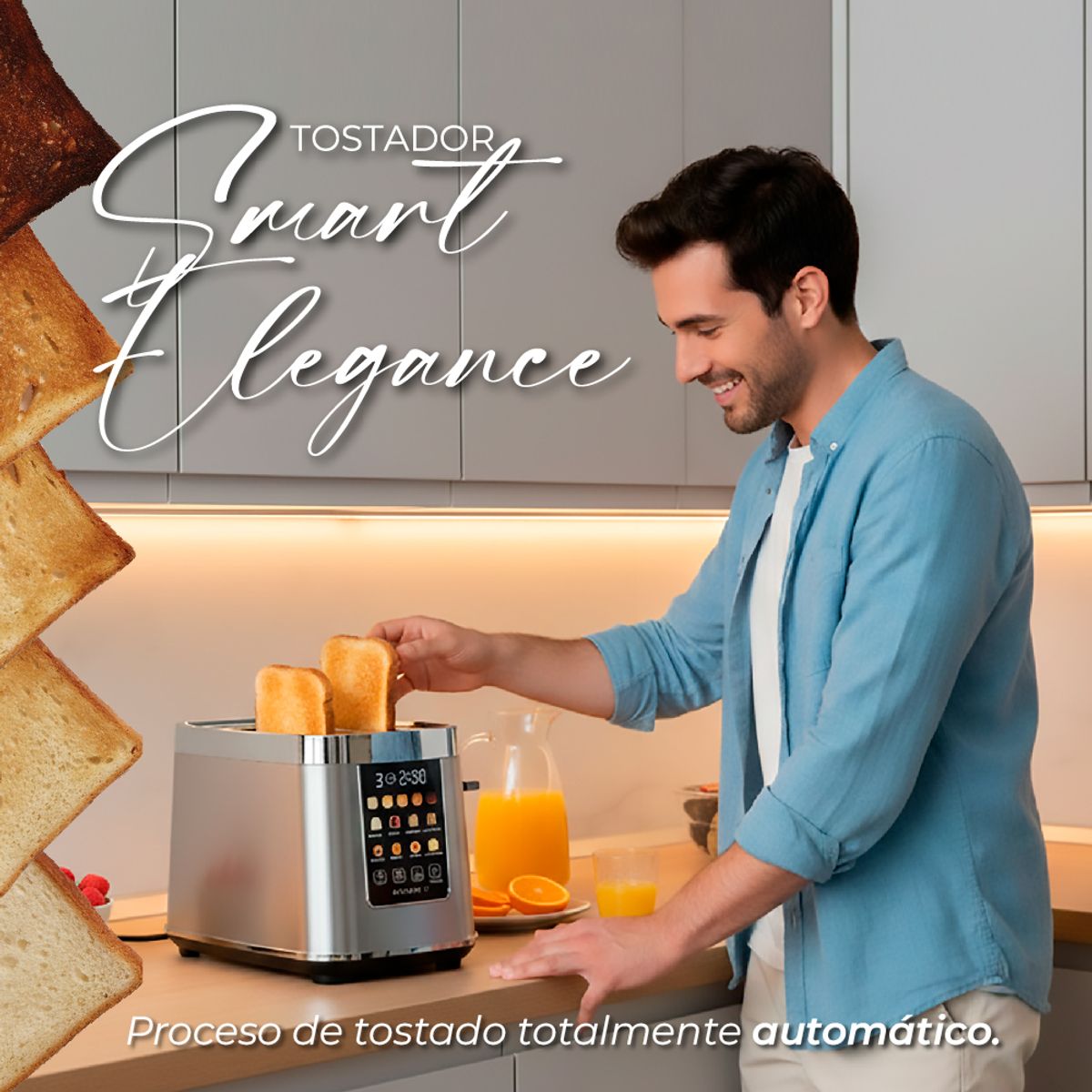 KITCHEN IT - Tostador Digital Smart Elegance - 100% Automático