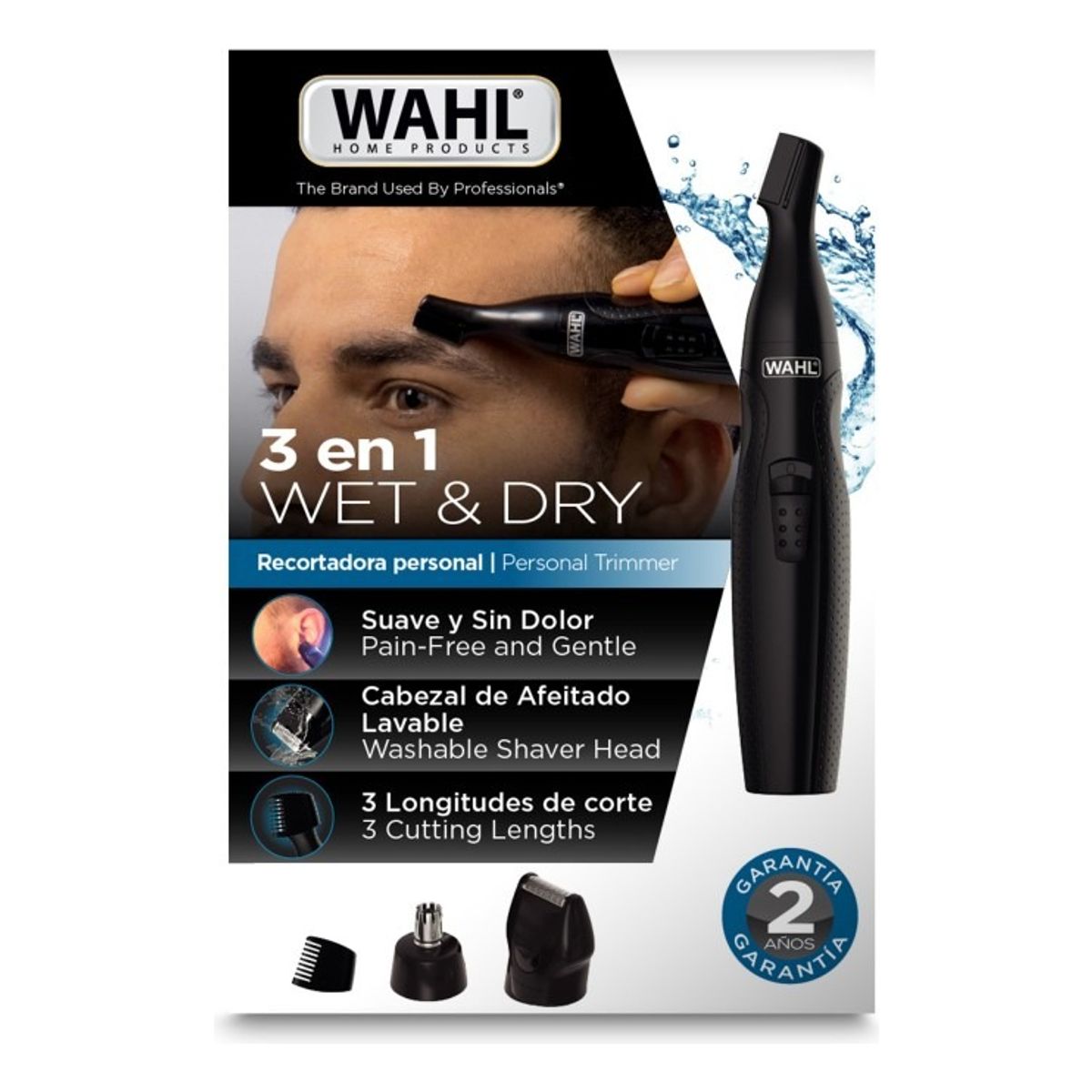 WAHL - Recortadora personal Wahl 3 en 1 Nariz Orejas y Cejas