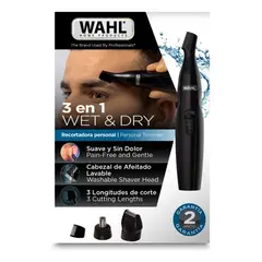 WAHL - Recortadora personal 3 en 1 Nariz Orejas y Cejas