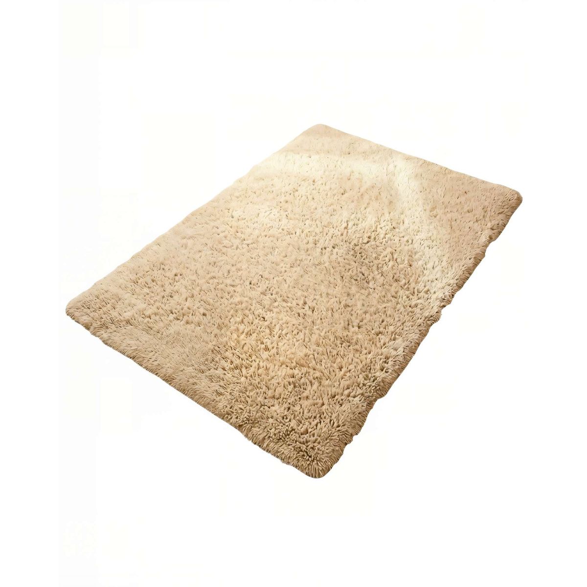GENERICO - ALFOMBRA PELUDA 180X200  COLOR BEIGE 2
