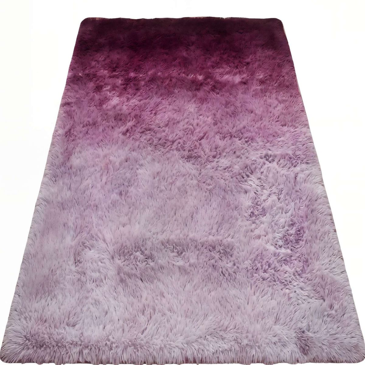 GENERICO - ALFOMBRA PELUDA 180X200  COLOR ROSADO DEGRADADO