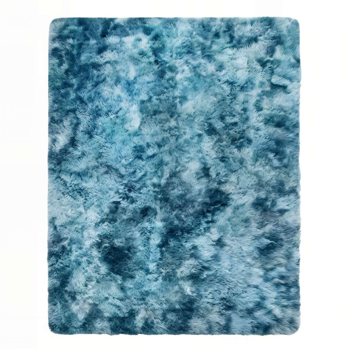 GENERICO - ALFOMBRA PELUDA 180X200  COLOR AZUL