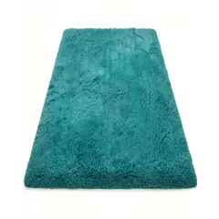 GENERICO - ALFOMBRA PELUDA 180X200 COLOR TURQUESA 2