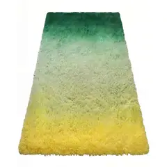 GENERICO - ALFOMBRA PELUDA 200X240  COLOR AMARILLO CON VERDE