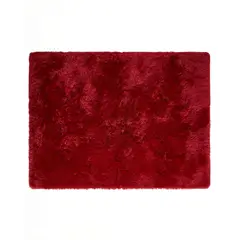 GENERICO - ALFOMBRA PELUDA 200X240  COLOR BURDEO