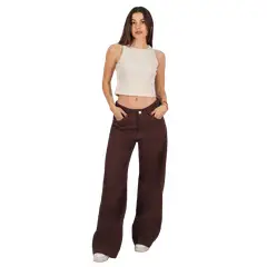 DIVINO JEANS - Jeans Bianca V Café