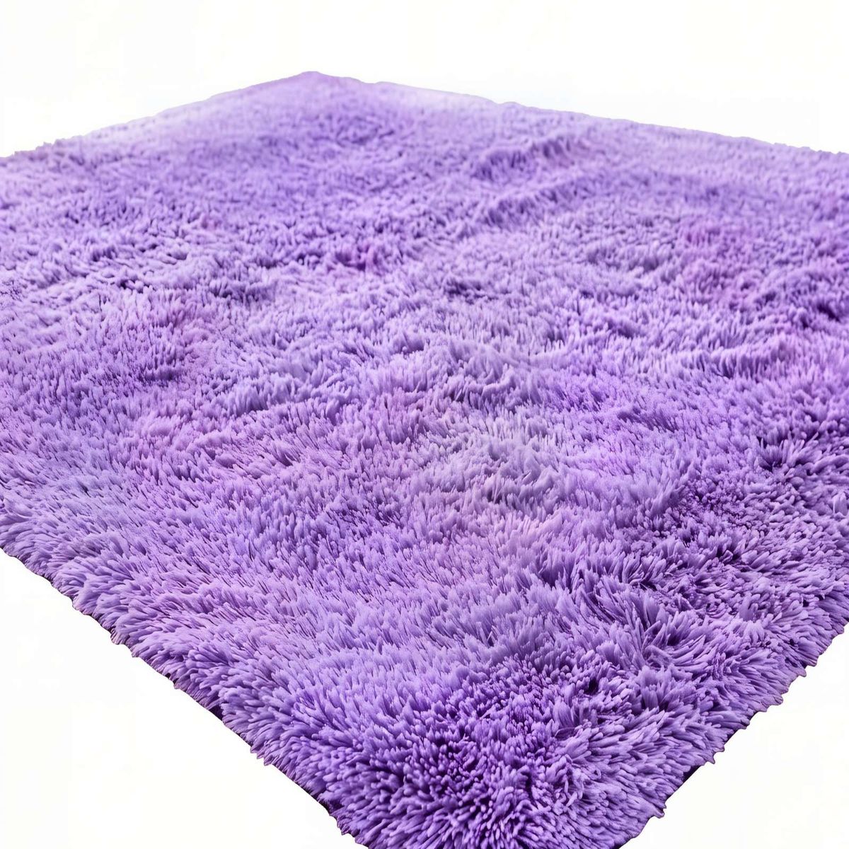 GENERICO - ALFOMBRA TEXTURA PELUDA  180X200  COLOR MORADO 1