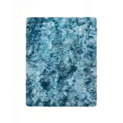 GENERICO - ALFOMBRA TEXTURA PELUDA 200X240  COLOR AZUL