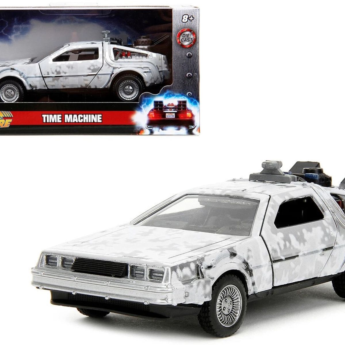 JADA TOYS - Auto Volver al Futuro - Delorean Frost - Escala 132 Back to the Future I - Máquina del tiempo - Jada