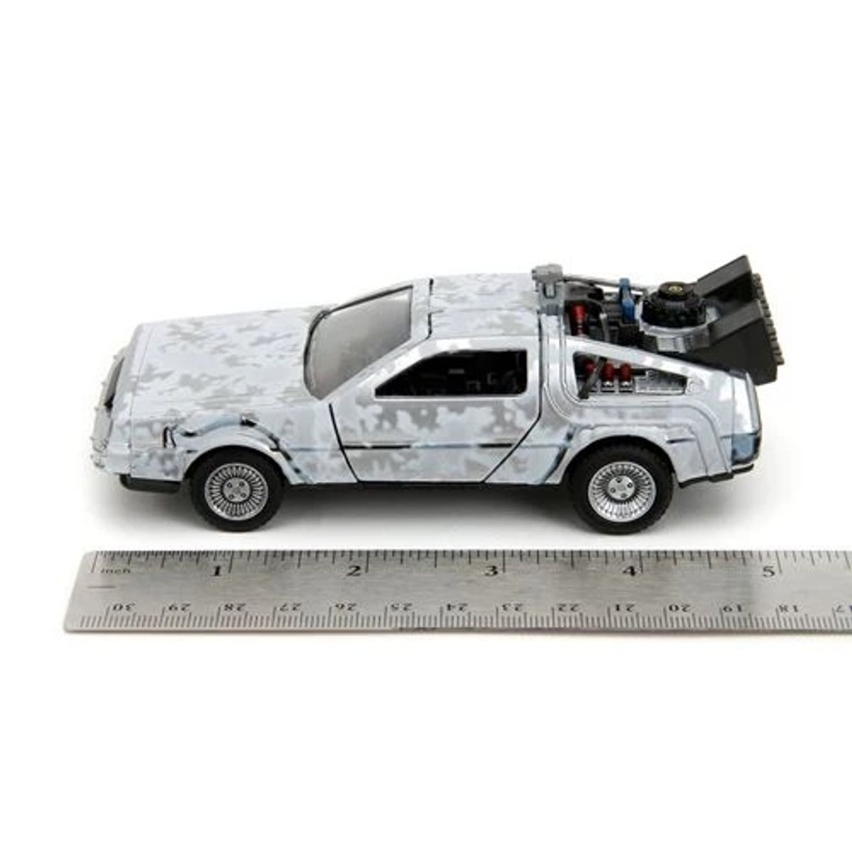 JADA TOYS - Auto Volver al Futuro - Delorean Frost - Escala 132 Back to the Future I - Máquina del tiempo - Jada