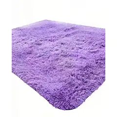 GENERICO - ALFOMBRA TEXTURA PELUDA 200X240  COLOR MORADO 1