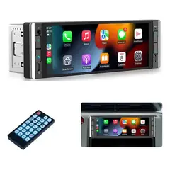 EVERSO - Radio Auto 1 Din Con Pantalla 6.28 Bluetooth Usb Control