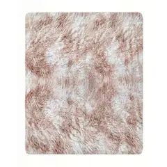 GENERICO - ALFOMBRA TEXTURA PELUDA 200X240  COLOR BEIGE CON BLANCO