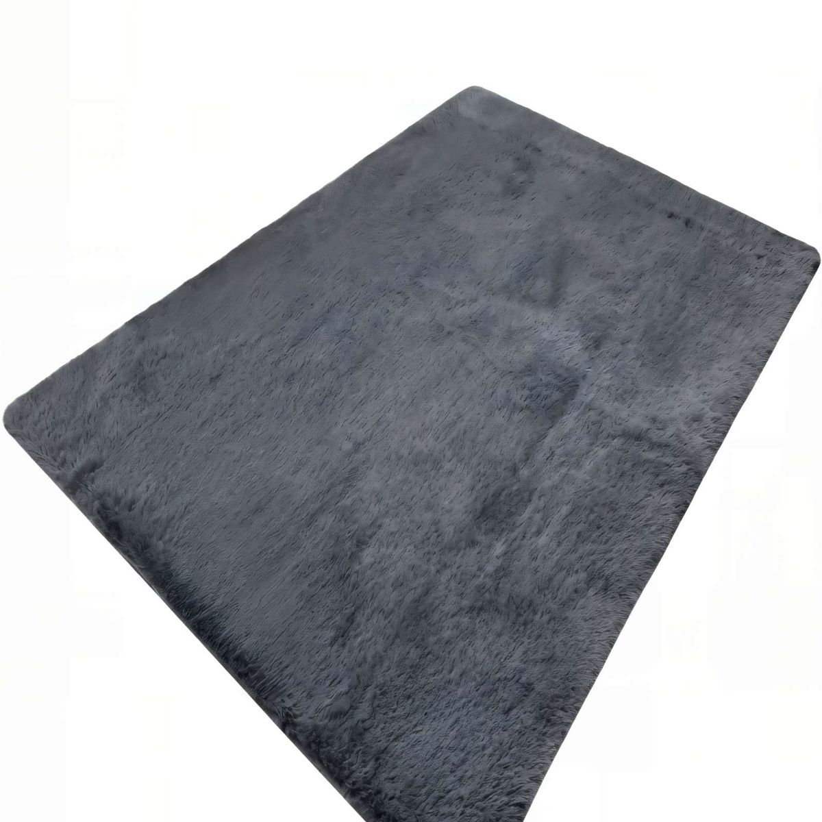 GENERICO - ALFOMBRA TEXTURA PELUDA  200X300  COLOR GRIS OSCURO