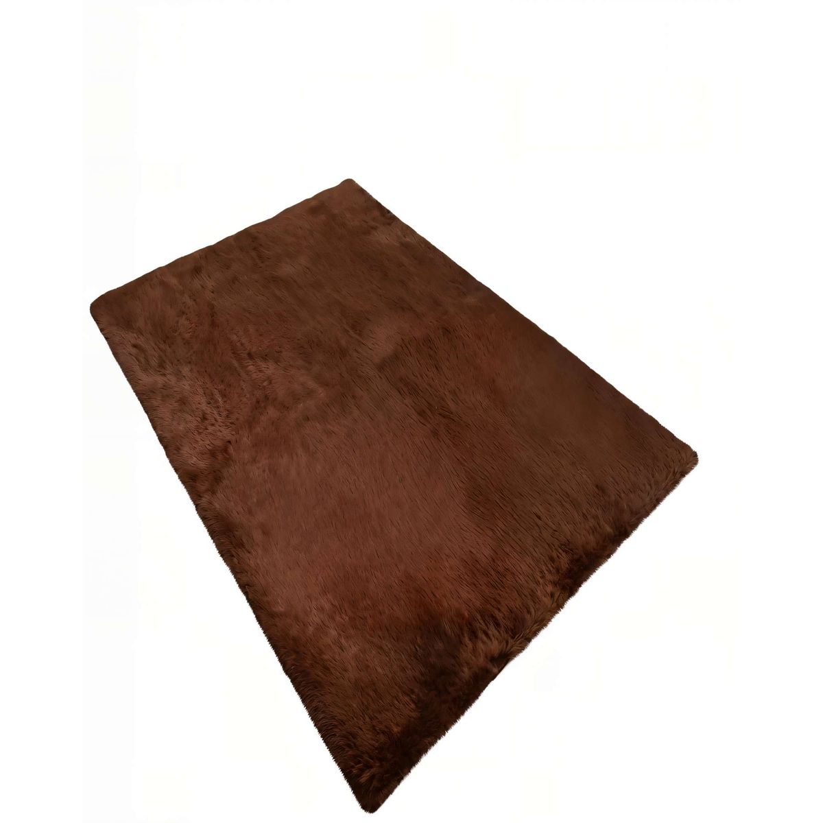 GENERICO - ALFOMBRA TEXTURA PELUDA TAMAÑO  180X200  COLOR MARRON