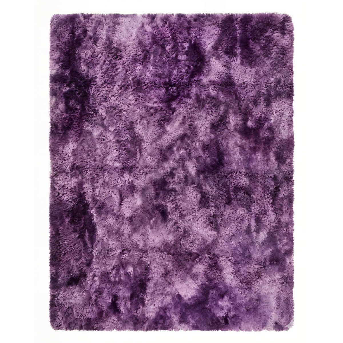 GENERICO - ALFOMBRA TEXTURA PELUDA TAMAÑO  180X200  COLOR MORADO