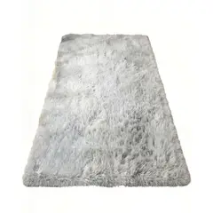 GENERICO - ALFOMBRA TEXTURA PELUDA TAMAÑO 200X240  COLOR GRIS