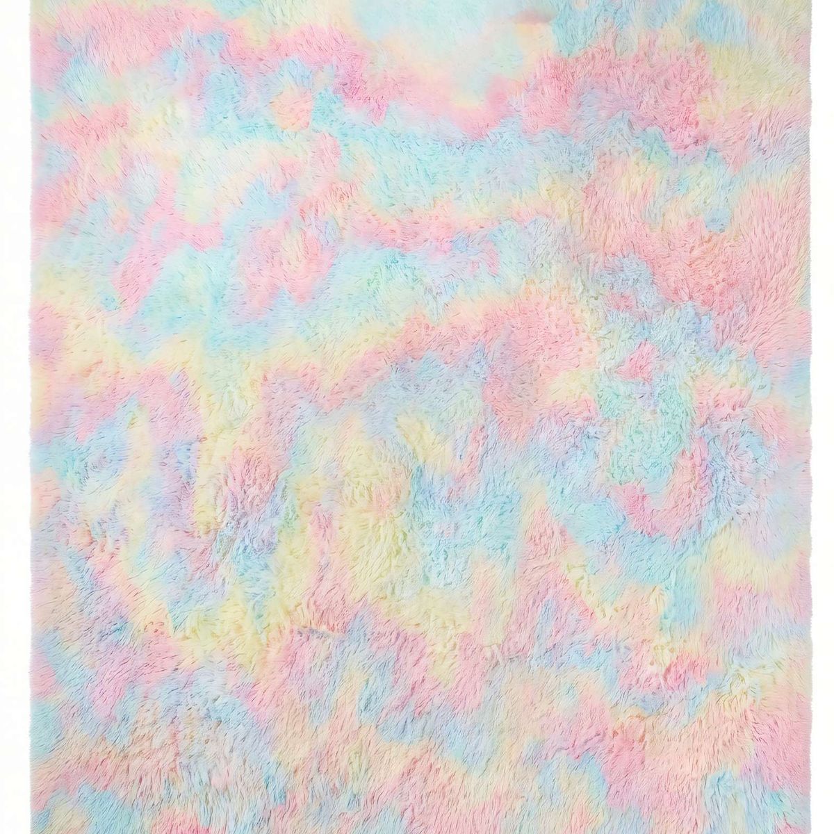 GENERICO - ALFOMBRA TEXTURA PELUDA TAMAÑO  200X240   ARCOIRIS 2