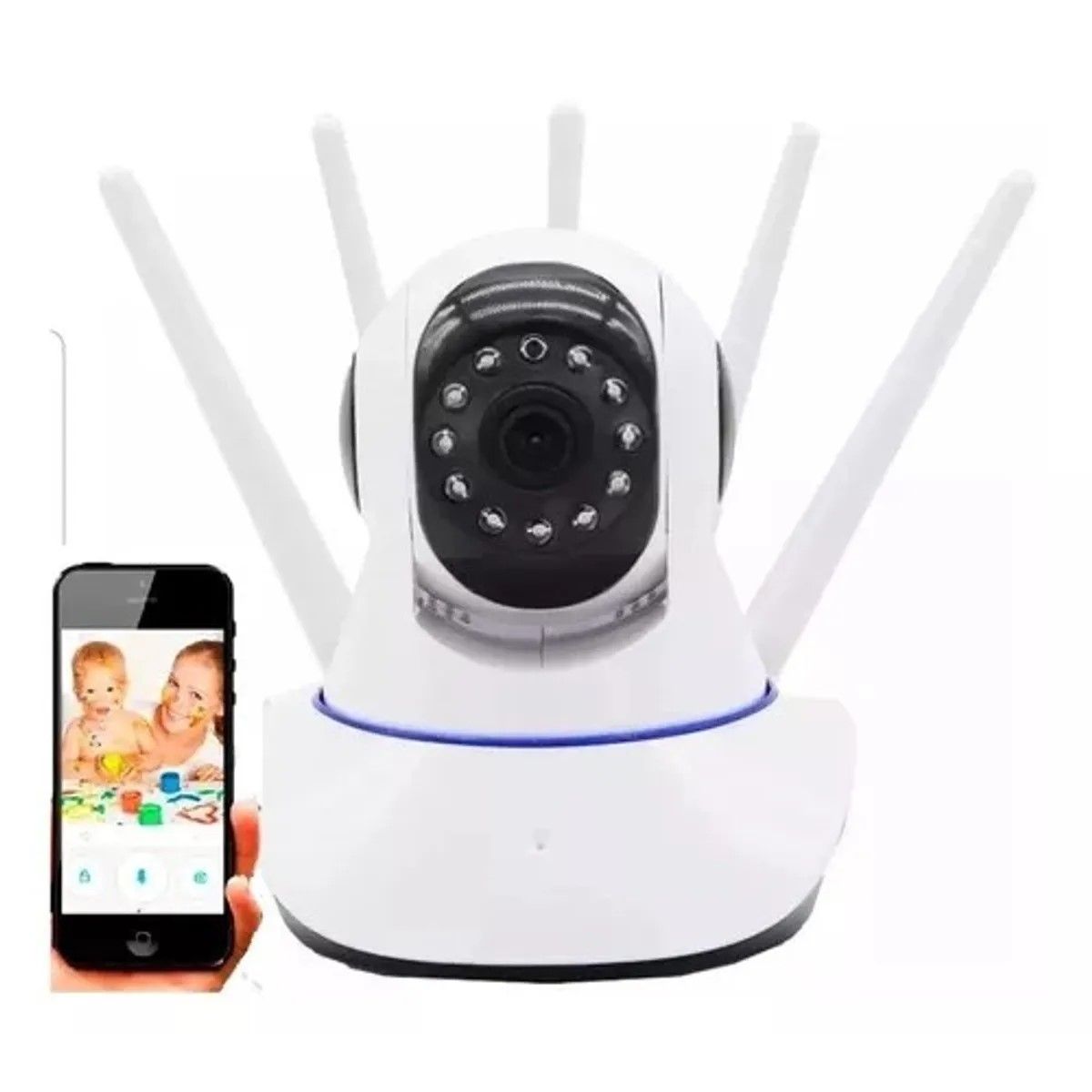 MOVI - CAMARA SEGURIDAD IP WIFI HD MOTORIZADA VISION NOCTURNA 360º 5 ANTENAS