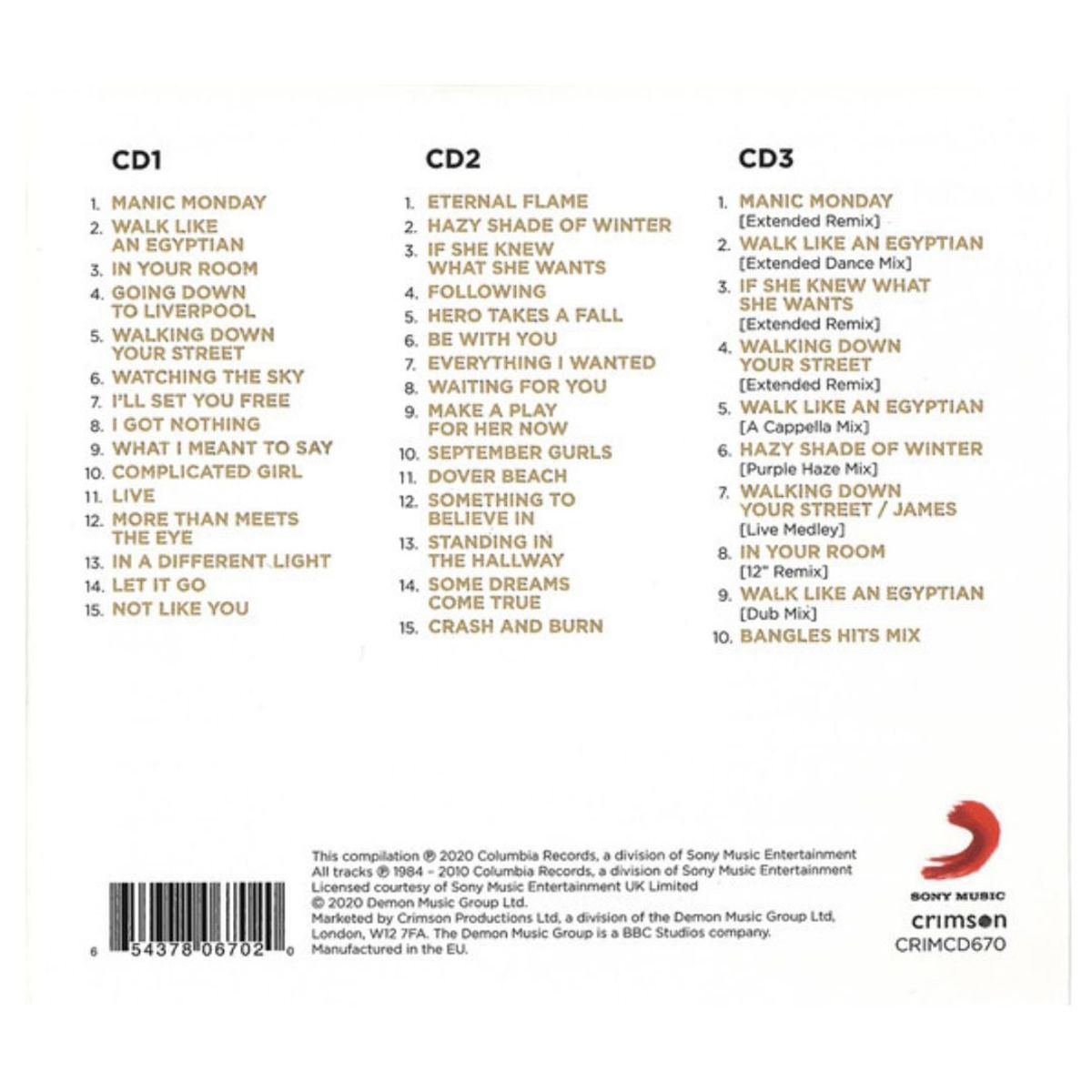 GENERICO - BANGLES - GOLD: ALL THE HITS (3CD) / CD