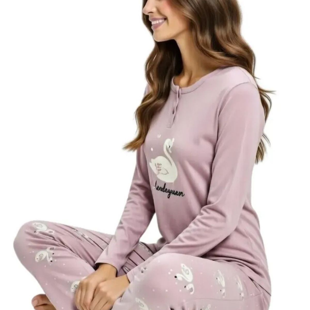 LOOK SHOP - Pijama Mujer Micropolar. Flamengo. Dos Botones 495