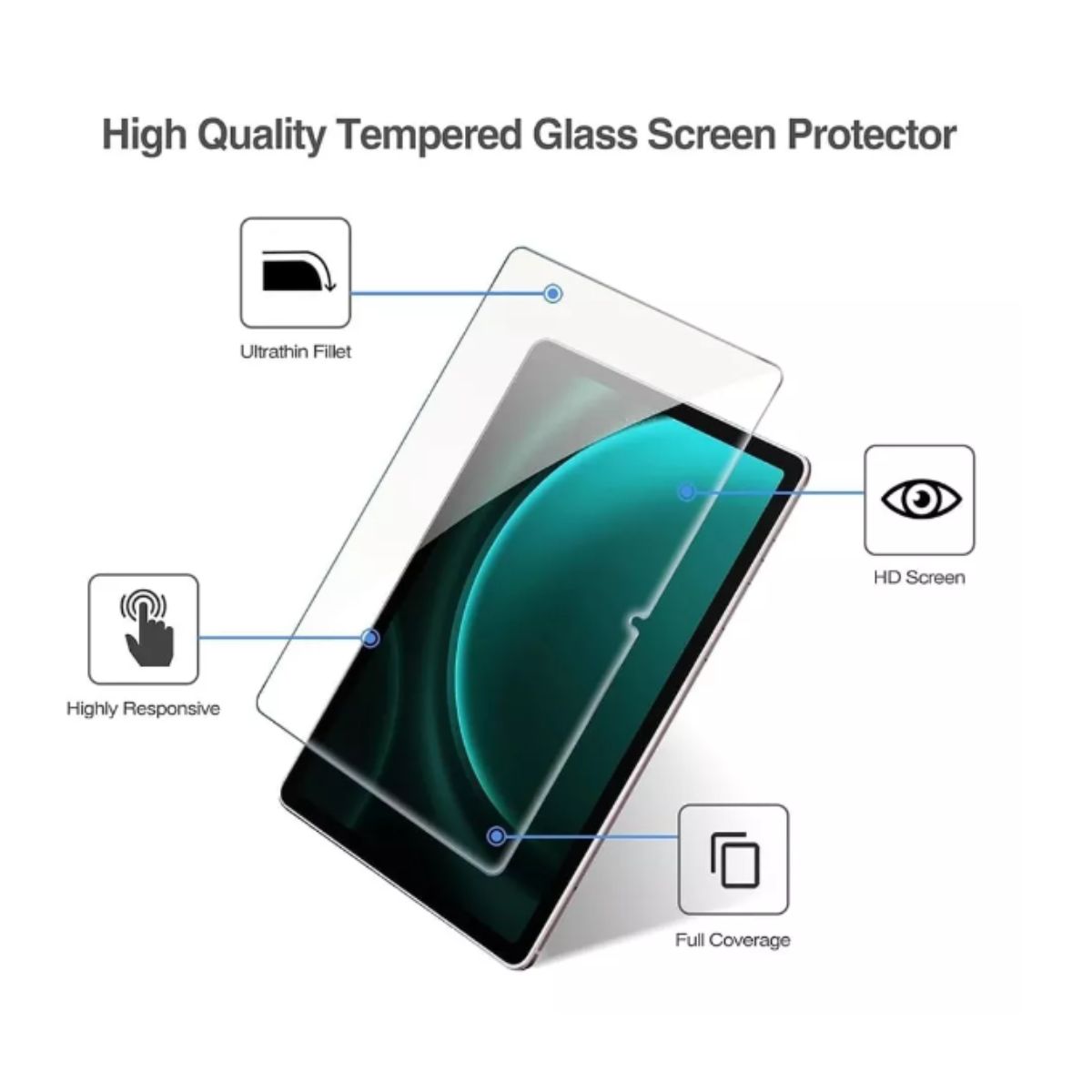 GENERICO - Lámina Mica Vidrio Templado Para Tablet Samsung S9 Fe 10.9