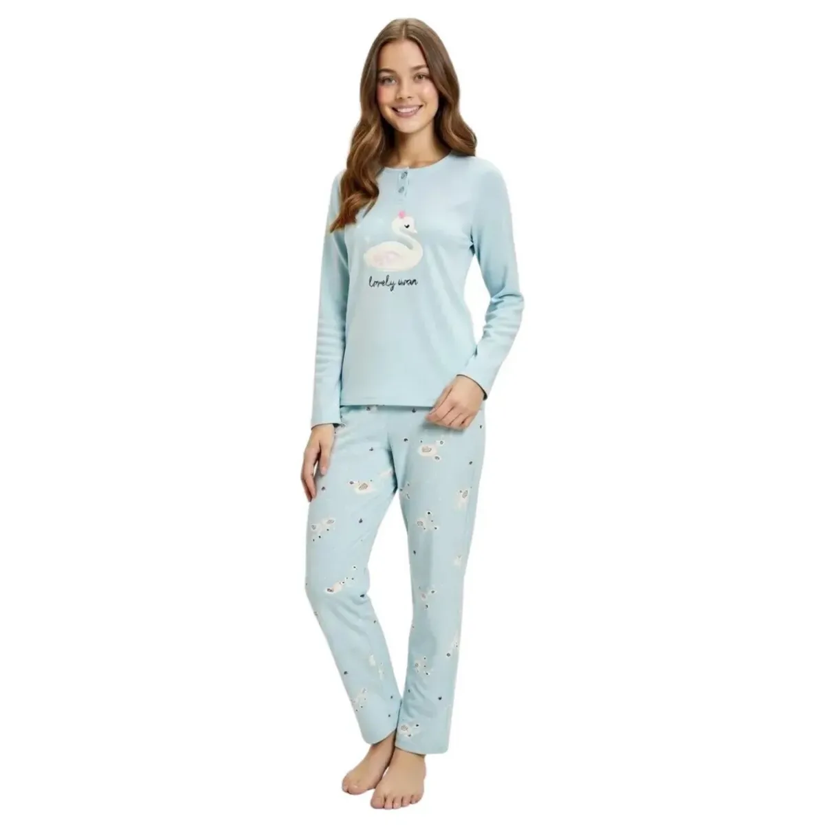 LOOK SHOP - Pijama Mujer Micropolar. Flamengo. Dos Botones 495