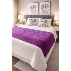 DEKOHOME - Piecera cama Plush Morada