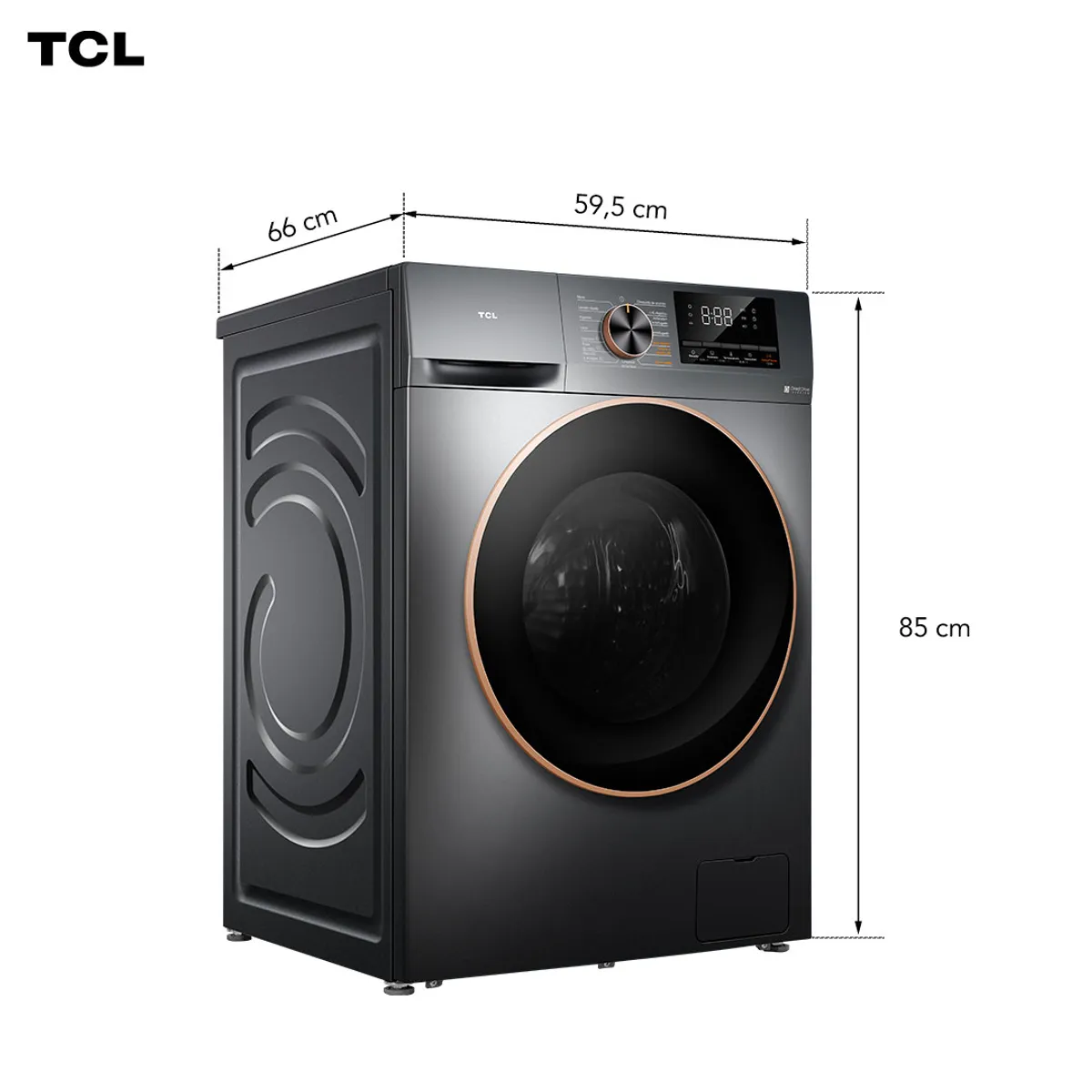 TCL - Lavadora Secadora Frontal TCL 10Kg/7Kg C2210WDG