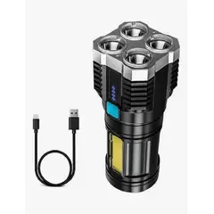 GENERICO - Linterna Led Flashlight Recargable Usb 1000lm Alcance 330m