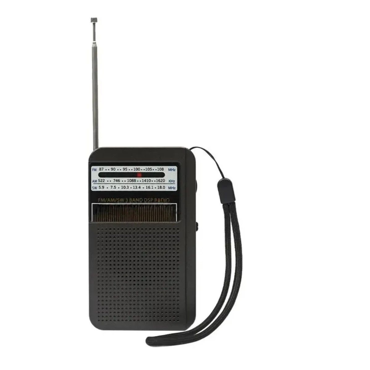 GENERICO - Radio Portátil Mohits MK-308 AMFMSW Recargable Compacta Negro BELUG