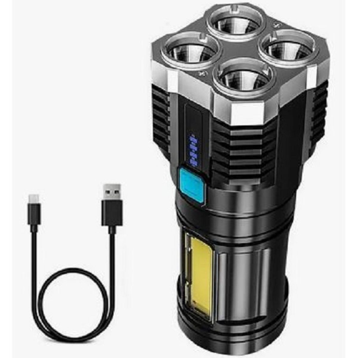 GENERICO - Linterna Led Flashlight Recargable Usb 1000lm Alcance 330m