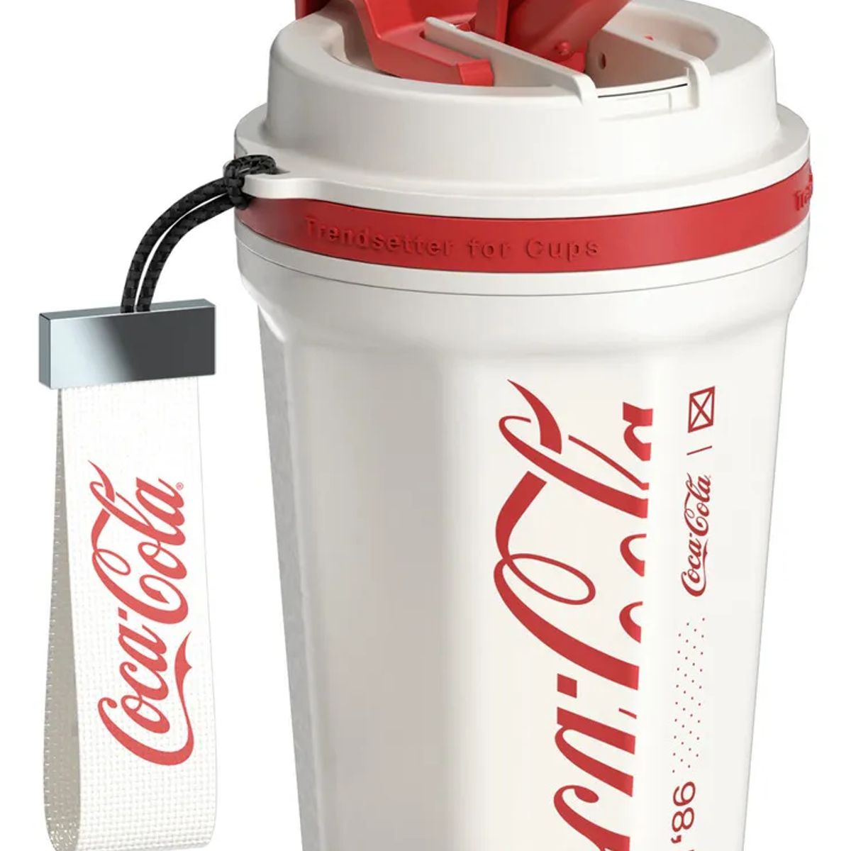 GERM - COCA COLA Germ Termo Taza de Café Frío O Caliente Vaso Térmico, 550ML Blanco