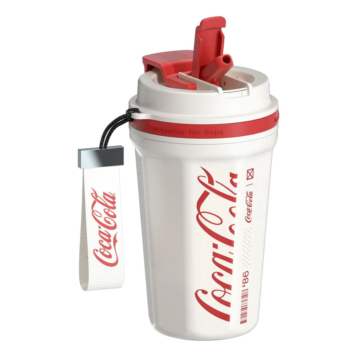GERM - COCA COLA Germ Termo Taza de Café Frío O Caliente Vaso Térmico, 550ML Blanco