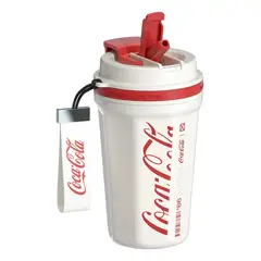 GERM - COCA COLA Termo Taza de Café Frío O Caliente Vaso Térmico, 550ML Blanco