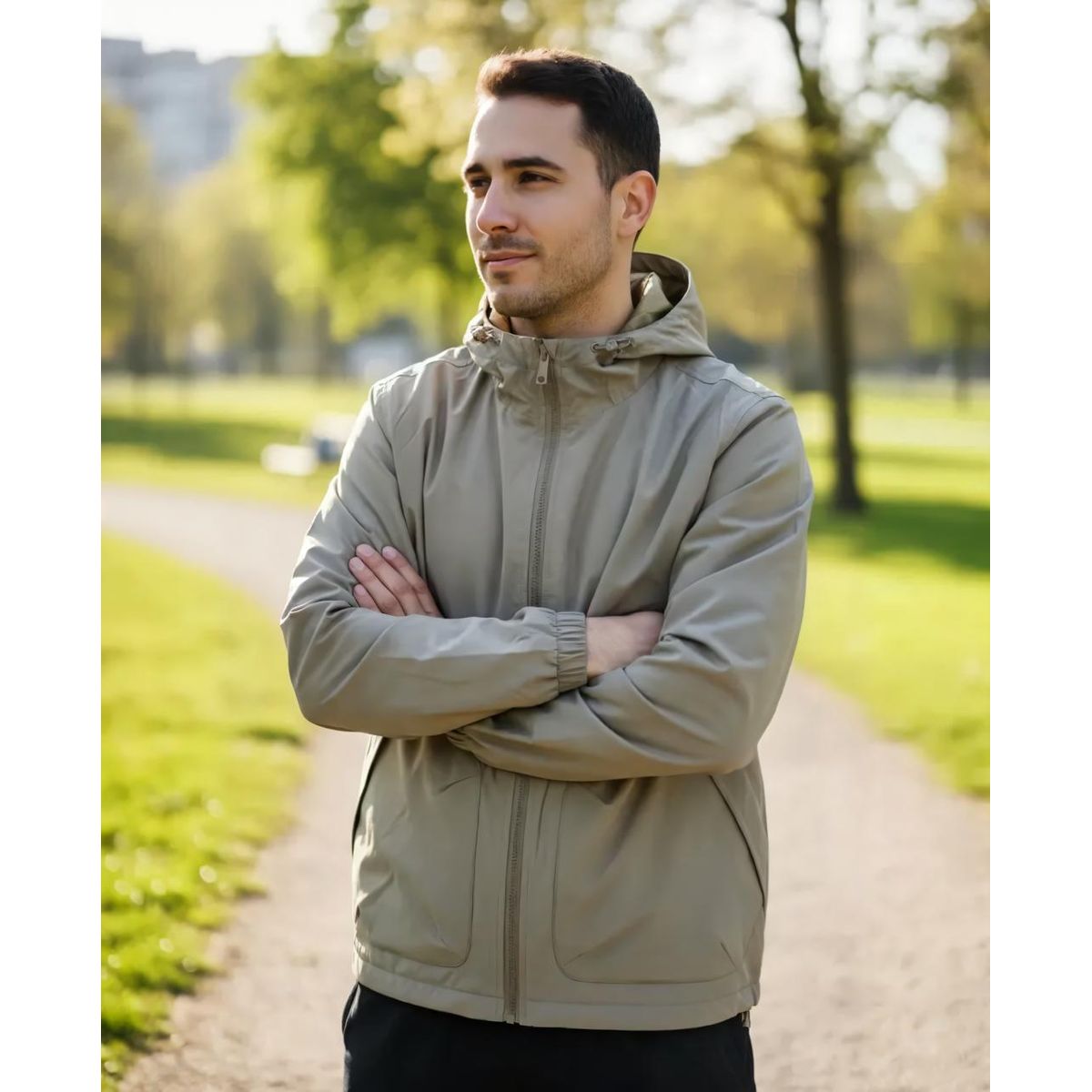 BLUE MOUNTAIN - Chaqueta Corta Viento Hombre casual