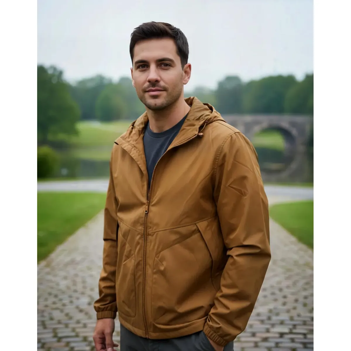 BLUE MOUNTAIN - Chaqueta Corta Viento Hombre casual