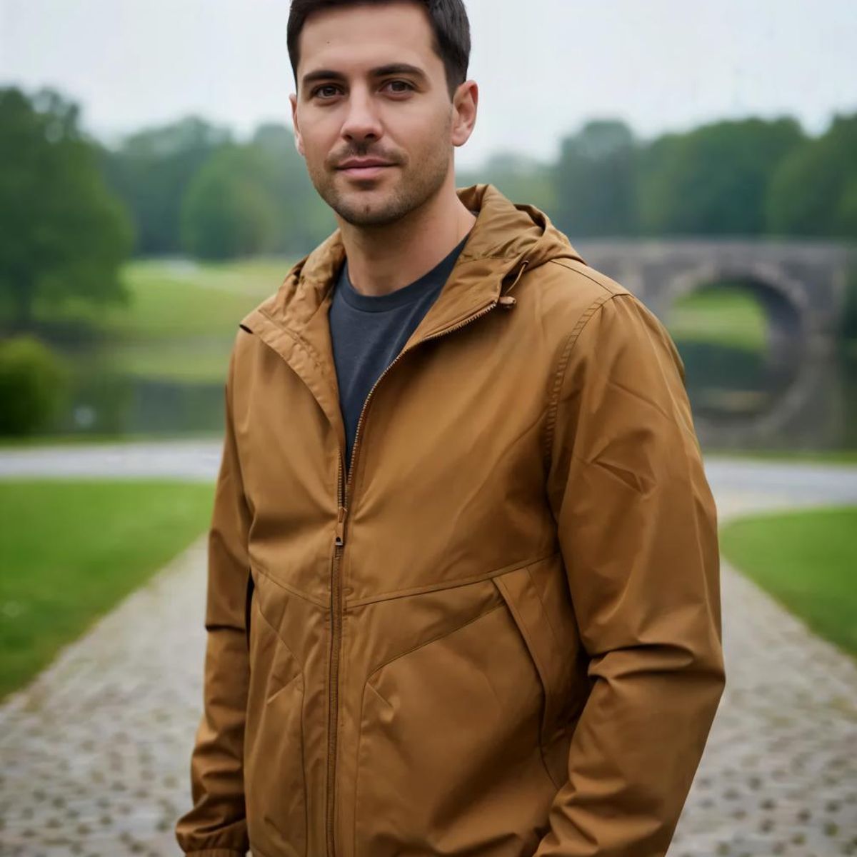 BLUE MOUNTAIN - Chaqueta Corta Viento Hombre casual