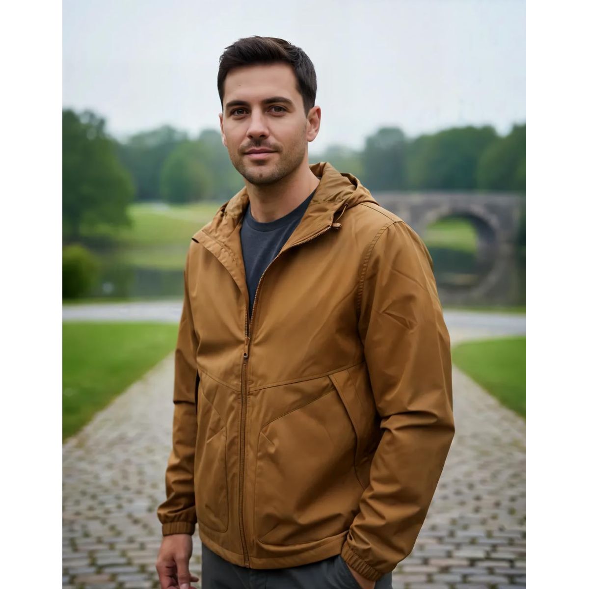 BLUE MOUNTAIN - Chaqueta Corta Viento Hombre casual