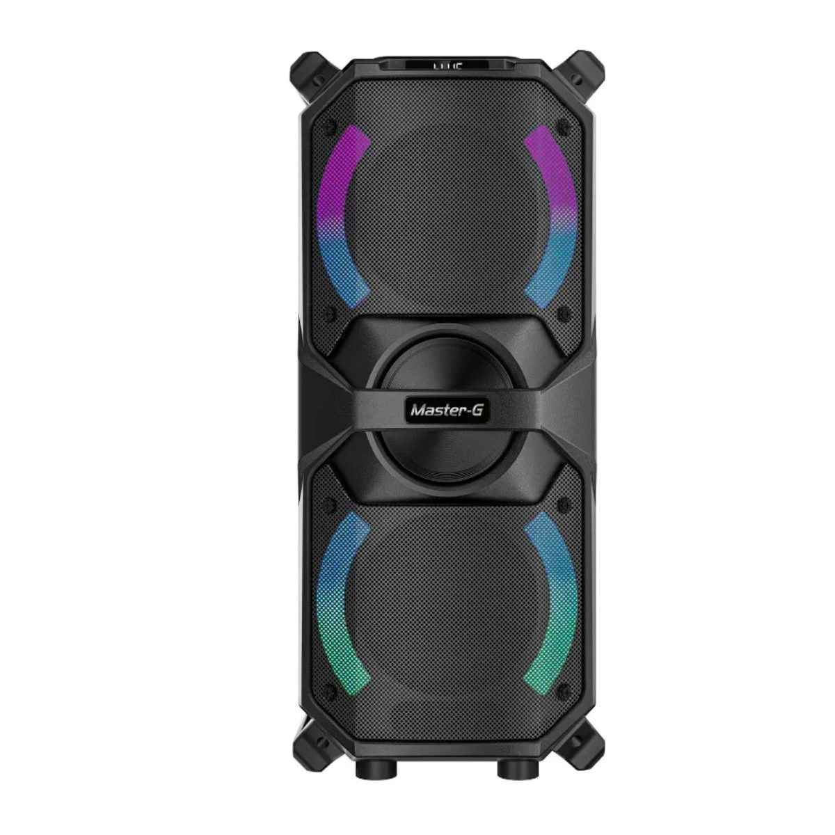 GENERICO - Parlante Bluetooth 5.0 Karaoke Mini Luxor 4 X2 True Wireless Con Micrófono Luces Led 10w Master-g Color Negro BELUG