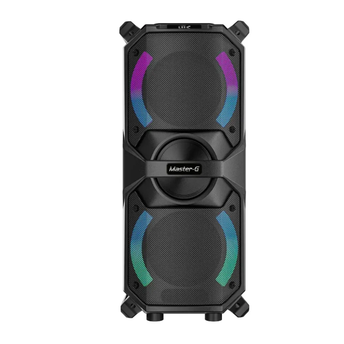 GENERICO - Parlante Bluetooth 5.0 Karaoke Mini Luxor 4 X2 True Wireless Con Micrófono Luces Led 10w Master-g Color Negro BELUG